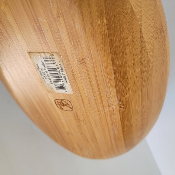 Totally‎ Bamboo Oval Wooden Serving Bowl Natural Bamboo Color - Picture 6 of 12
